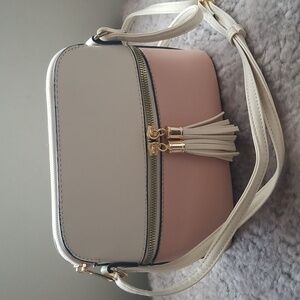 Elegant Two-Tone Crossbody Bag